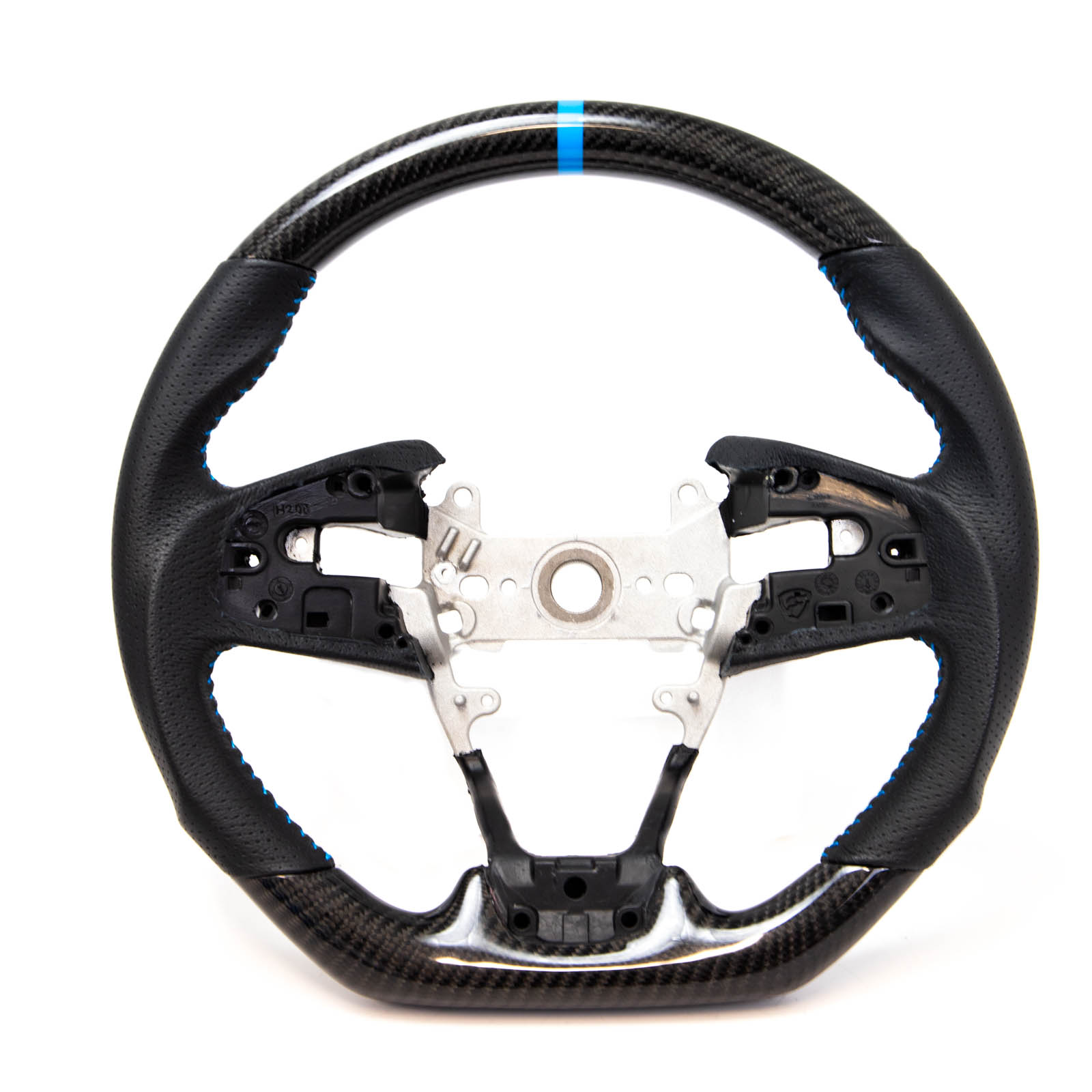 PRL STEERING WHEEL: CIVIC 16-21 (CARBON/LEATHER/BLUE)